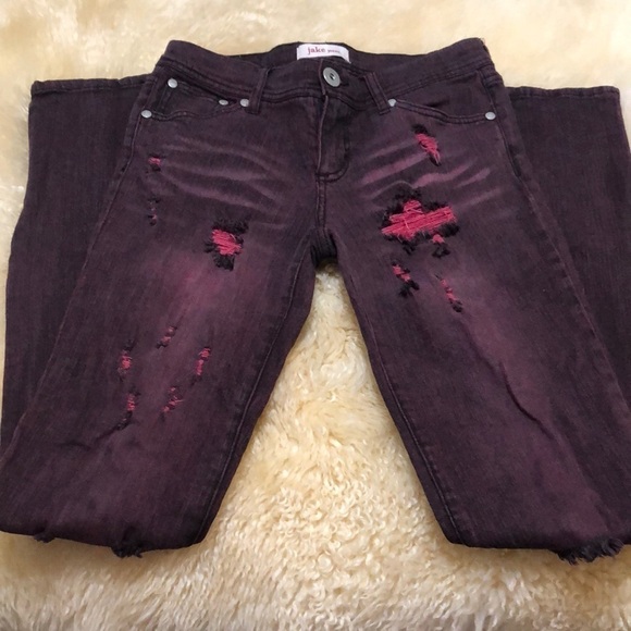 Jake jeans purple distresses skinny size 3 - Picture 1 of 10